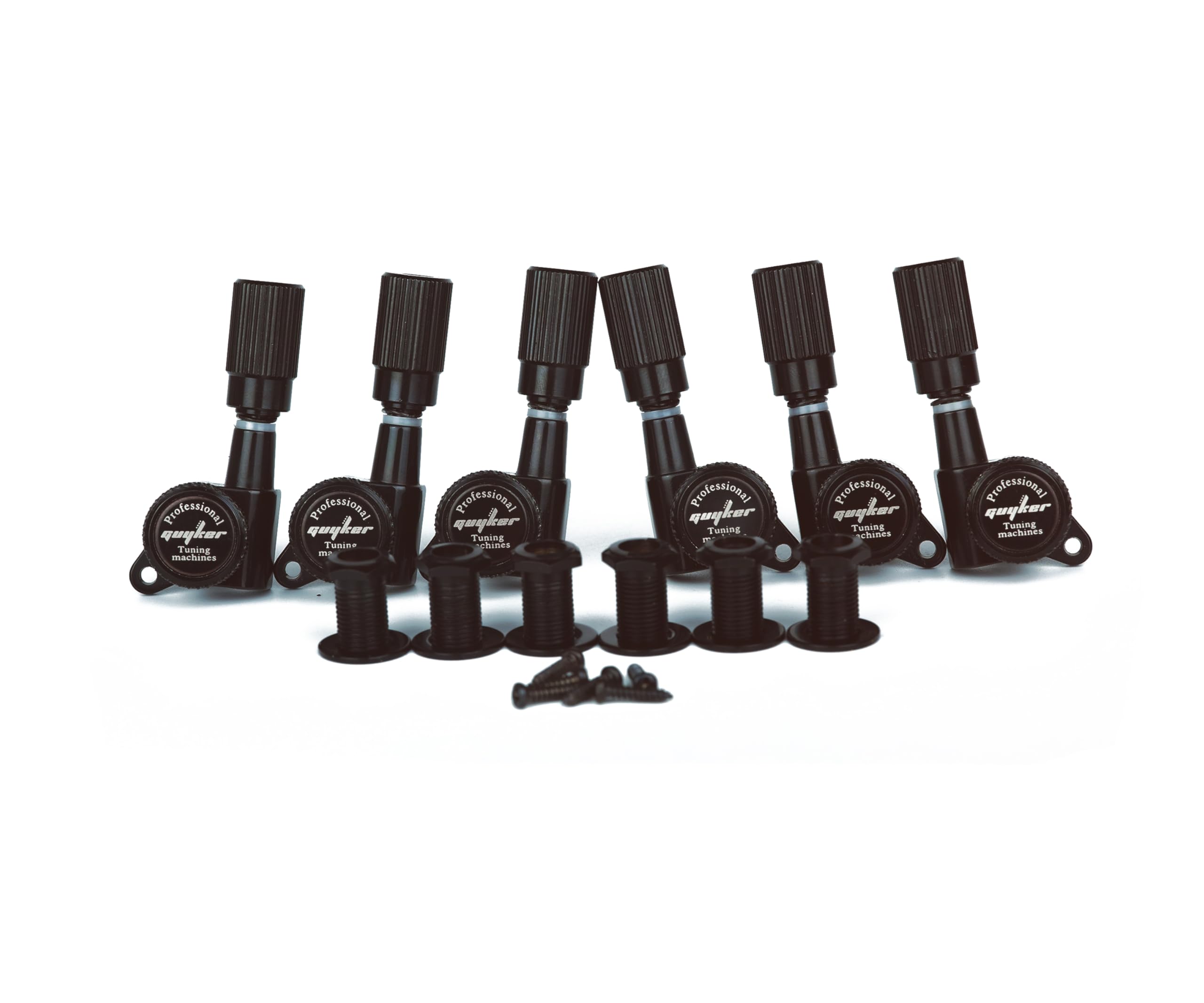 Guyker Guitar Locking Tuners (3L + 3R Handed) - 1:18 Pro Lock String Tuning Key Pegs Machine Head Set Replacement For St Tl Sg L